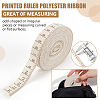 10 Yards Printed Ruler Polyester Ribbon OCOR-WH0070-147-4