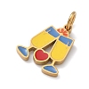 304 Stainless Steel Enamel Pendants STAS-Z189-09G-03-2