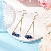 304 Stainless Steel with Natural Lapis Lazuli Dangle Earrings EJEW-JE06010-02-2