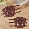 1 Pair Adjustable PU Leather Cord Bracelet with Glass Bottles AJEW-CL0002-53A-7