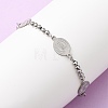 Religion 304 Stainless Steel Link Bracelets BJEW-F524-04B-P-2