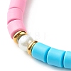 Column Beads Stretch Bracelet for Girl Women BJEW-JB07182-7