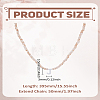 1Pc Glass Rondelle Beaded Necklaces NJEW-LP0007-23J-2