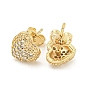 Brass Micro Pave Cubic Zirconia Ear Studs EJEW-P261-27G-G-2