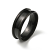 201 Stainless Steel Grooved Finger Ring Settings RJEW-WH0010-08F-EB-1-1