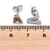 304 Stainless Steel Stud Earrings SA-T001-03P-6