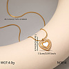 304 Stainless Steel & Natural White Shell Pendant Necklaces for Women WG91666-08-1