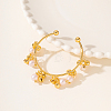 Golden Element Bell Shell Pearl Cuff Bangle for Women's Daily Party YH4756-3-1