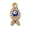 Alloy Enamel Rhinestone Glass Pendants ENAM-U003-02G-06-1