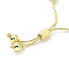 Rack Plating Brass Round Bead Slider Bracelets for Women BJEW-M232-01G-C-4