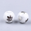 Autumn Theme Electroplate Glass Beads X-EGLA-S178-10A-2