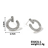 Fashionable Copper & Zircon Stud Earrings for Women JL0244-1-1