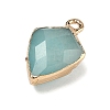 Dyed Natural Blue Chalcedony Pendants G-K422-01G-05-2