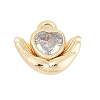 Brass Micro Pave Cubic Zirconia Charms ZIRC-P122-01A-G01-1