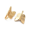 Brass Hoop Clasps KK-Z136-57C-G-2