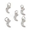 Brass Micro Pave Cubic Zirconia Charms KK-E068-VB249-2