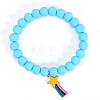Rainbow & Star Zinc Alloy Enamel Charm Bracelets FS-WGF96C6-01-1