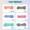 6 Pairs 6 Colors Tartan Pattern Polyester Cord Shoelace FIND-FH0006-85A-3
