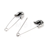 Star 316 Surgical Stainless Steel Safety Pin Hoop Earrings for Women EJEW-Z050-31C-AS-2