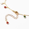 Brass Enamel Pendant Necklaces NJEW-JN03225-3