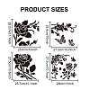 US 1 Set Rose PET Hollow Out Drawing Painting Stencils DIY-MA0001-62-2