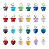 96Pcs 24 Style Faceted Transparent Glass Charms GLAA-SW0001-04-12