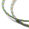 Polyester Cord Braided Necklace Makings MAK-L043-03G-05-2