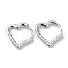 Heart Brass Hoop Earrings for Women EJEW-U008-16P-1