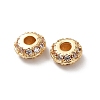 Brass Micro Pave Clear Cubic Zirconia Beads KK-C253-11LG-2