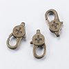 Tibetan Style Alloy Lobster Claw Clasps X-TIBE-T002-21AB-NR-1
