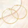 304 Stainless Steel Big Hoop Earrings with 316 Surgical Stainless Steel Pins for Women SA-CBAB549-01G-3