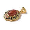 Natural Red Jasper Flower Pendants KK-K399-18C-01-2