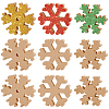 9Pcs 3 Style Snowflake Wooden Blank Display Decorations AJEW-BC0002-07-1