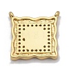 Brass Micro Pave Clear Cubic Zirconia Pendant Link ZIRC-A013-36G-2