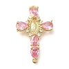 Rack Plating Brass Micro Pave Cubic Zirconia Links KK-P287-51G-2