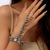 Boho Alloy Rhinestone Flower Finger Ring Bracelets WG4EB75-01-1