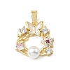 Brass Micro Pave Colorful Cubic Zirconia Pendants KK-E804-11G-1