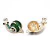 Snail Enamel Pin with Rhinestone JEWB-N007-089-2