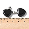 Natural Black Agate Pendants G-I311-A16-01-3