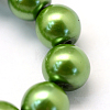 Baking Painted Pearlized Glass Pearl Round Bead Strands HY-Q003-4mm-13-3