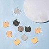 16Pcs 4 Colors 304 Stainless Steel Laser Cut Charms STAS-SC0003-38-5