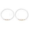 2Pcs 2 Styles Glass Seed Beaded Stretch Bracelet Sets for Women BJEW-JB11373-03-4