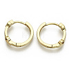 Brass Micro Pave Clear Cubic Zirconia Huggie Hoop Earrings EJEW-S201-208G-NF-2