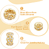 12Pcs 6 Style Brass Micro Pave Cubic Zirconia Spacer Beads KK-DC0003-52-3