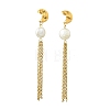 304 Stainless Steel Stud Tassel Earrings for Women EJEW-JE07185-3