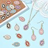 30Pcs 6 Colors Alloy Enamel Pendants ENAM-YW0008-87-5