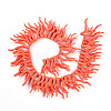 Opaque Acrylic Imitation Coral Beads Strands SACR-P033-02A-08-2