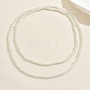 French Style 8MM Round Plastic Imitation Pearl Beaded Long Necklaces for Women EA7399-2-1