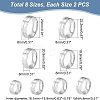 DICOSMETIC 16Pcs 8 Size 316 Stainless Steel Grooved Finger Ring for Men Women RJEW-DC0001-09A-2