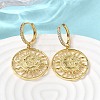 Sun Brass Hoop Earrings EJEW-H180-30B-G-3